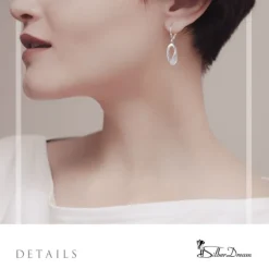 SilberDream Ohrhänger Träne Zirkonia weiß 925 Sterling Silber Damen SDO4381W