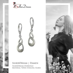 SilberDream Ohrhänger Unendlich 925 Sterling Silber Damen Ohrring SDO4350J