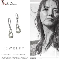 SilberDream Ohrhänger Unendlich 925 Sterling Silber Damen Ohrring SDO4350J