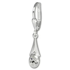SilberDream Ohrhänger Zirkonia Stein weiß Ohrring 925 Silber SDO514W