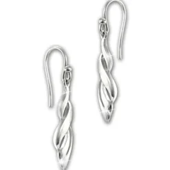 SilberDream Ohrhänger Zopf 925 Sterling Silber Damen Ohrringe SDO6717J