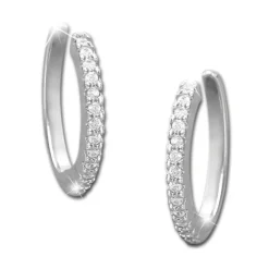 SilberDream Ohrklemme 13 weiße Zirkonias Ear Cuff Ohrringe 925 Silber GSO471W