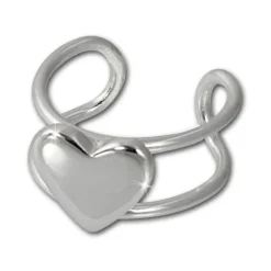 SilberDream Ohrklemme Herz Ear Cuff 925 Sterling Silber Fake Piercing SDO8879J