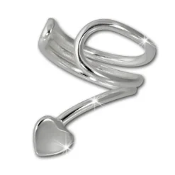 SilberDream Ohrklemme Herz Ear Cuff 925 Sterling Silber Fake Piercing SDO8876J