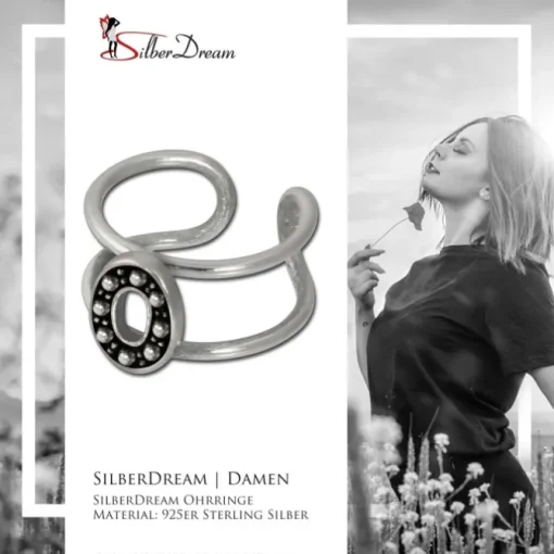 SilberDream Ohrklemme Oval Ear Cuff 925 Sterling Silber Fake Piercing SDO8878J