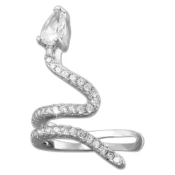 SilberDream Ohrklemme Schlange Zirkonia Ear Cuff Ohrring 925 Silber GSO470R