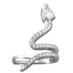 SilberDream Ohrklemme Schlange Zirkonia Ear Cuff Ohrring 925 Silber GSO470L