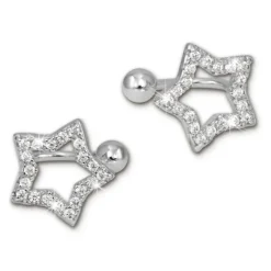SilberDream Ohrklemme Stern Zirkonia Ear Cuff Ohrringe 925 Silber GSO434W