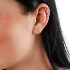 SilberDream Ohrklemme Zirkonia Ear Cuff 925er Silber Fake Piercing SDO8877J