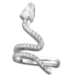 SilberDream Ohrklemmen Set Schlange Zirkonia Ear Cuff Ohrring 925 Silber GSO470W