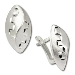 SilberDream Ohrring Blatt diamantiert 925 Sterling Silber Ohrstecker SDO313