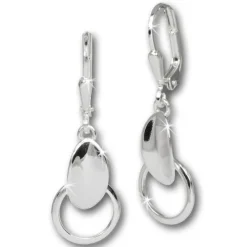 SilberDream Ohrring Blättchen 925er Silber Ohrhänger SDO549