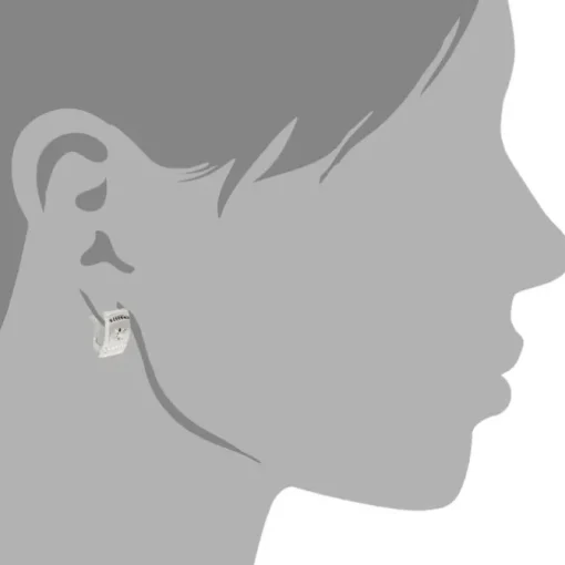 SilberDream Ohrring Blume diamantiert 925 Silber Ohrstecker SDO317