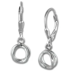 SilberDream Ohrring Doppelring 925 Sterling Silber Ohrhänger SDO5687