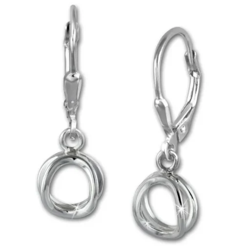 SilberDream Ohrring Doppelring 925 Sterling Silber Ohrhänger SDO5687