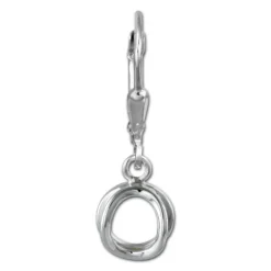 SilberDream Ohrring Doppelring 925 Sterling Silber Ohrhänger SDO5687