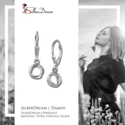 SilberDream Ohrring Doppelring 925 Sterling Silber Ohrhänger SDO5687