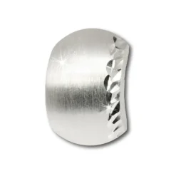 SilberDream Ohrring halbrund diamantiert 925 Silber Ohrstecker SDO318
