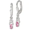 SilberDream Ohrring Kleine Blume Zirkonia rosa 925 Ohrhänger SDO535A