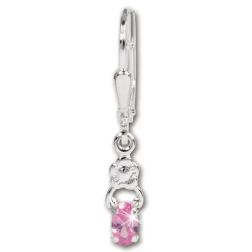SilberDream Ohrring Kleine Blume Zirkonia rosa 925 Ohrhänger SDO535A