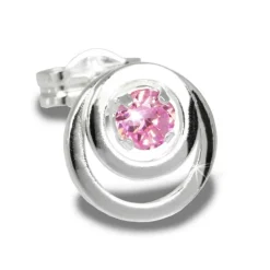 SilberDream Ohrring Kreise Zirkonia rosa 925 Silber Ohrstecker SDO542A