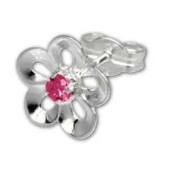 SilberDream Ohrring Seerose Zirkonia pink 925er Ohrstecker SDO545P