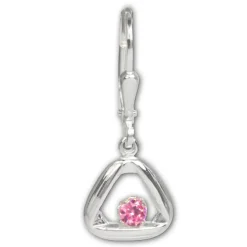 SilberDream Ohrring Triangel Zirkonia rosa 925 Ohrhänger SDO546A