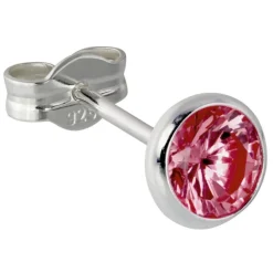 SilberDream Ohrring Zirkonia rubinrot 5mm 925 Silber Ohrstecker SDO5535P