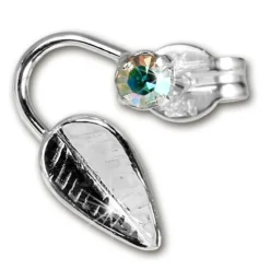 SilberDream Ohrringe Blatt Zirkonia kristall 925 Silber SDO531F