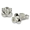 SilberDream Ohrringe Blümchen weiß 925 Silber Ohrstecker SDO530W