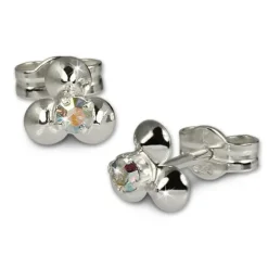 SilberDream Ohrringe Blümchen kristall 925 Silber Ohrstecker SDO530F