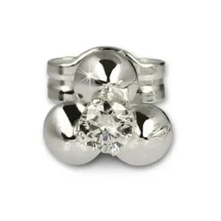 SilberDream Ohrringe Blümchen weiß 925 Silber Ohrstecker SDO530W