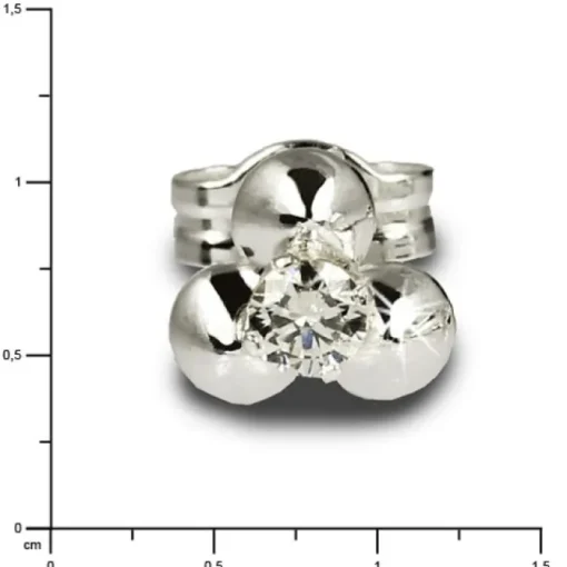 SilberDream Ohrringe Blümchen weiß 925 Silber Ohrstecker SDO530W