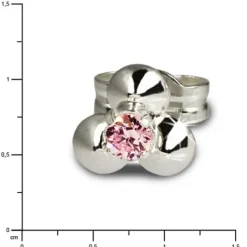 SilberDream Ohrringe Blümchen rosa 925 Silber Ohrstecker SDO530P