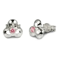 SilberDream Ohrringe Blüte Zirkonia rosa 925 Silber Ohrstecker SDO529P