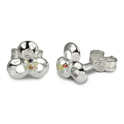 SilberDream Ohrringe Blüte kristall 925 Silber Ohrstecker SDO529F