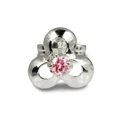 SilberDream Ohrringe Blüte Zirkonia rosa 925 Silber Ohrstecker SDO529P