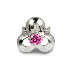 SilberDream Ohrringe Blüte Zirkonia pink 925 Silber Ohrstecker SDO529R