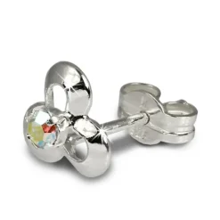 SilberDream Ohrringe Blüte kristall 925 Silber Ohrstecker SDO529F