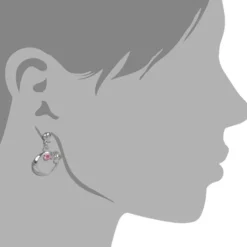 SilberDream Ohrringe Blütenring Zirkonia rosa Ohrstecker 925er SDO547A