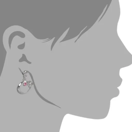 SilberDream Ohrringe Blütenring Zirkonia rosa Ohrstecker 925er SDO547A
