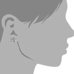 SilberDream Ohrringe Blüte kristall 925 Silber Ohrstecker SDO529F