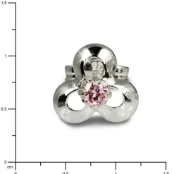SilberDream Ohrringe Blüte Zirkonia rosa 925 Silber Ohrstecker SDO529P