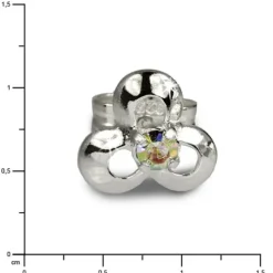 SilberDream Ohrringe Blüte kristall 925 Silber Ohrstecker SDO529F