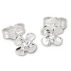 SilberDream Ohrringe Blume weiß 925 Silber Ohrstecker SDO508W