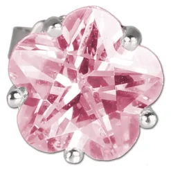 SilberDream Ohrringe Blume Zirkonia rosa 925 Silber Ohrstecker SDO738A