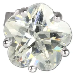 SilberDream Ohrringe Blume Zirkonia weiß 925 Silber Ohrstecker SDO738W