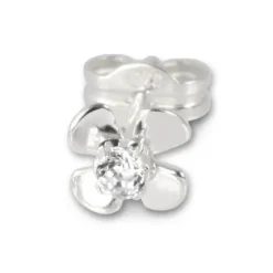SilberDream Ohrringe Blume weiß 925 Silber Ohrstecker SDO508W