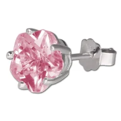 SilberDream Ohrringe Blume Zirkonia rosa 925 Silber Ohrstecker SDO738A