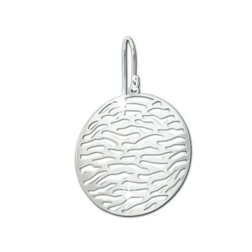 SilberDream Ohrringe Circle glänzend 925er Silber Damen Ohrhänger SDO8814J